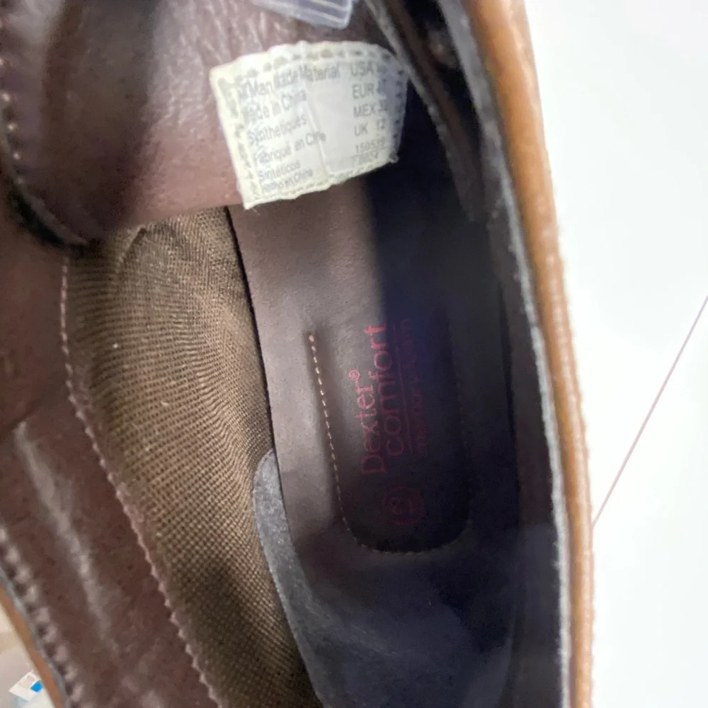 Men's‎ Dexter Comfort Memory Foam Brown Lace up Ankle Boots Size 13